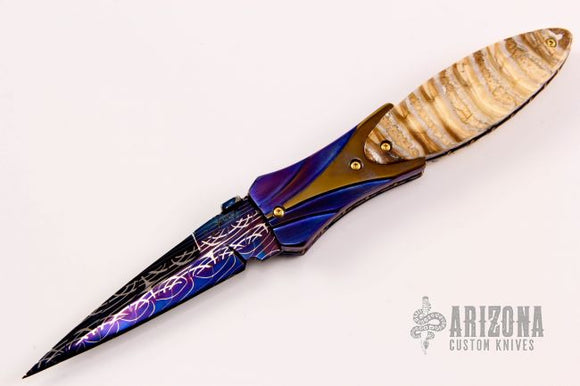 Damascus and Mammoth Tooth Linerlock